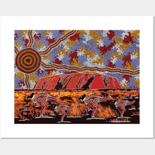 Aboriginal Art - Uluru Ayers Rock Posters and Art